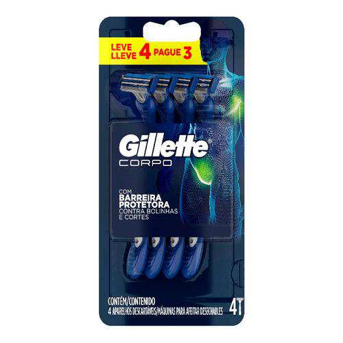 Imagem do produto Aparelho Gillette Corpo Descartável 4 Unidades