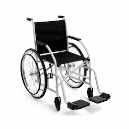 Cadeira De Rodas Modelo Cds Cinza Raiada Ref:101