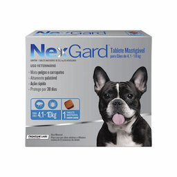 Nexgard Contra Pulgas E Carrapatos Para Cães De 4,1 A 10Kg Com 1 Tablete Mastigável