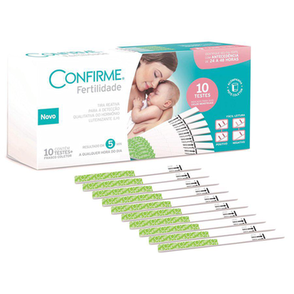 Imagem do produto Teste Confirme Fertilidade Feminina Com 10 Testes + Frasco Coletor