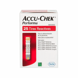 Tiras Reagentes Para Medição De Glicose - Accu-Chek Performa Com 25 Unidades