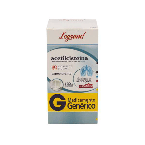 Imagem do produto Acetilcisteína - Xarope Adulto 40Mg 120Ml Legrand Genérico