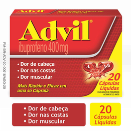 Imagem do produto Advil Extra Alívio 400Mg Analgésico Para Alívio Das Dores Com 20 Cápsulas Líquidas