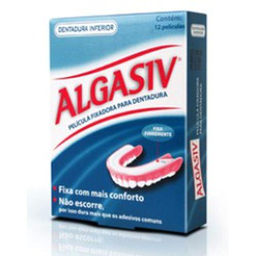Imagem do produto Algasiv - Películas Fixadoras Para Dentaduras Inferiores C 12 Unidades
