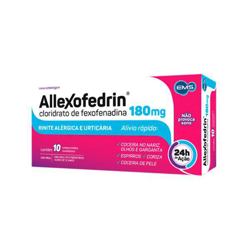 Allexofedrin 180Mg 10 Comprimidos Revestidos