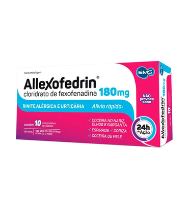 Imagem do produto Allexofedrin - 180Mg 10 Comprimidos