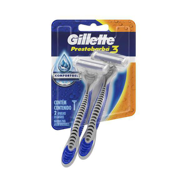 Imagem do produto Aparelho De Barbear Descartável Gillette Prestobarba3 Com 3 Unidades