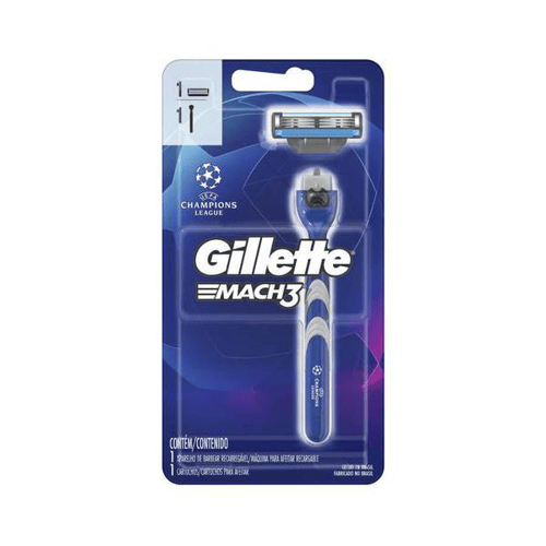 Imagem do produto Aparelho De Barbear Gillette Mach3 Acquagrip Regular + 1 Carga