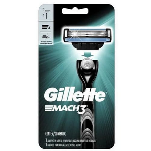 Imagem do produto Aparelho De Barbear Gillette Mach3 Regular Recarregável E 1 Carga