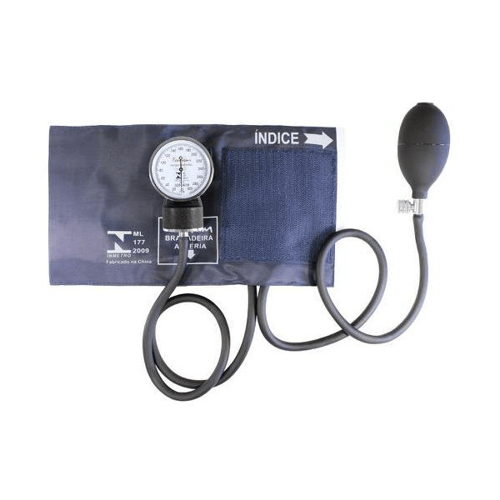 Imagem do produto Aparelho - De Pressão Arterial Esfigmomanômetro Aneróide Azul Marinho Com Fecho De Velcro Premium G-Tech