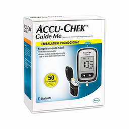 Kit Para Controle De Glicemia Accu Chek Guide Me Com 1 Monitor + 50 Tiras