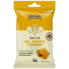 Imagem do produto Bala De Mel, Própolis E Gengibre Ziinziin 30G