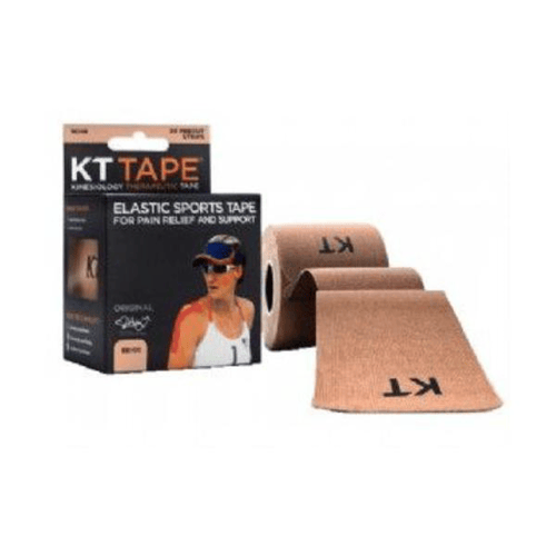 Imagem do produto Bandagem Kt Tape Algodao Cotton Com 20 Tiras Pre Cortadas Bege