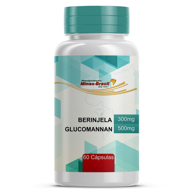Imagem do produto Berinjela 300Mg Glucomannan 500Mg Reduza Gordura E O Colesterol 60 Cápsulas