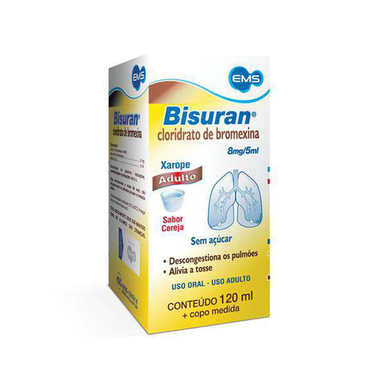 Imagem do produto Bisuran - 8Mg Xarope Adulto 120 Ml