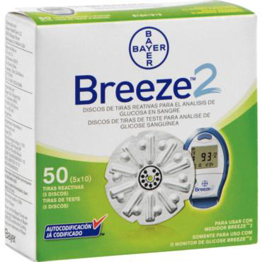 Imagem do produto Breeze - 2 Tiras Reagente Caixa 50 Unid.