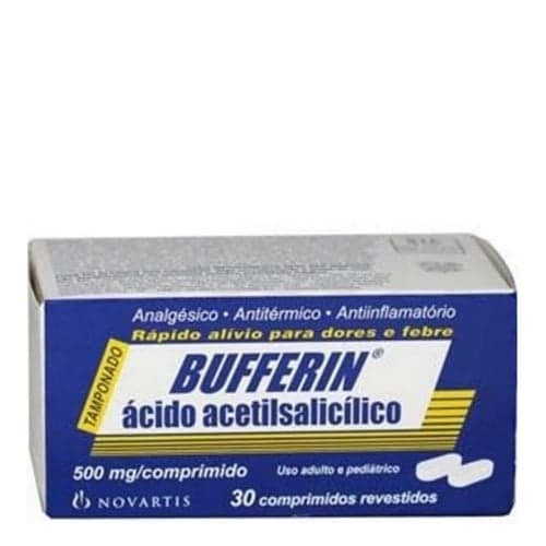 Imagem do produto Bufferin - Ácido Acetilsalicílico 500Mg Comprimidos Tamponado Uso Adulto E Pediátrico 30 Comprimidos Novar
