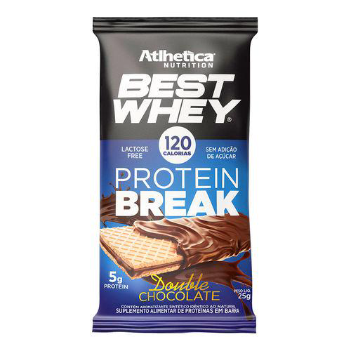 Imagem do produto Caixa C/ 12 Unidades De Best Whey Protein Break 600G Double Chocolate Atlhetica Nutrition