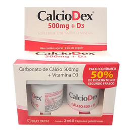 Imagem do produto Calciodex 500Mg + D3 Pack 120 Cápsulas
