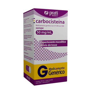 Imagem do produto Carbocisteína 250Mg Xarope 100Ml Prati Donaduzzi - Prati Donaduzzi Genérico