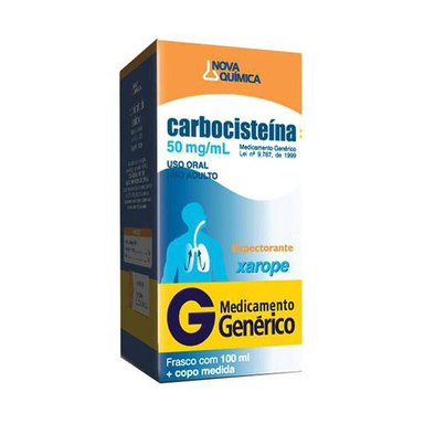 Imagem do produto Carbocisteína - Xarope Adulto G 100 Ml Nova Química Genérico