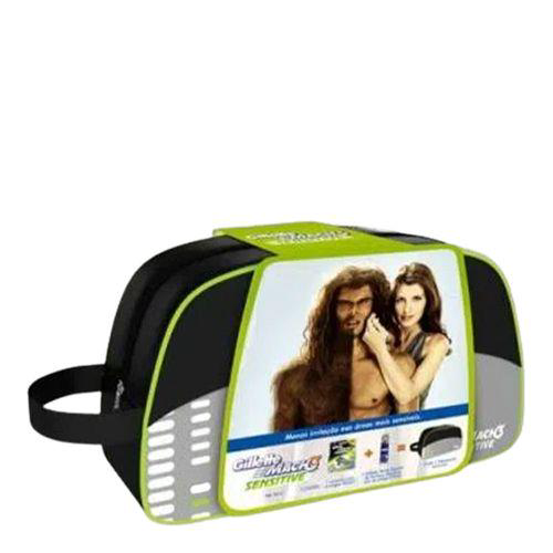 Imagem do produto Carga Para Aparelho De Barbear Gillette Mach3 Sensitive 4Un. E Espuma Series Grátis Necessaire