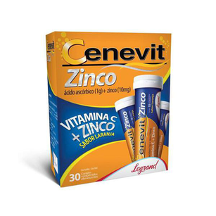 Imagem do produto Cenevit Zinco 1G + 10Mg 30 Comprimidos Efervescentes