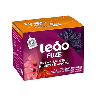 Imagem do produto Cha Leao Fuze Com 15 Saches Rosa Silvestre Hibisco E Amora