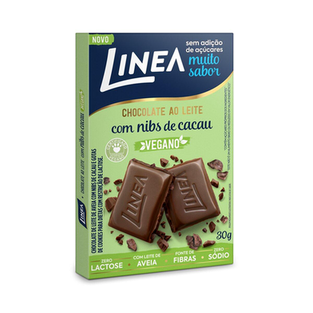 Imagem do produto Chocolate Ao Leite Com Nibs De Cacau Linea Vegano Zero Açúcar E Lactose 30G 30G
