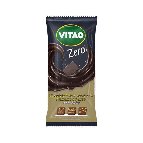 Imagem do produto Chocolate Vitao Zero Meio Amargo Com Amaranto E Quinoa Zero Açúcar Com 30G