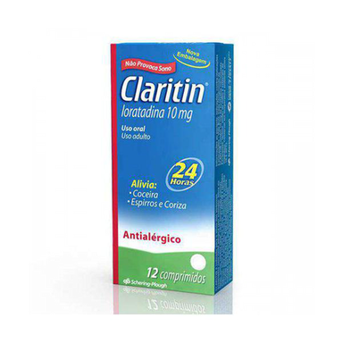Imagem do produto Claritin 10Mg Com 12 Comprimidos