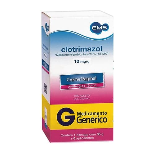 Clotrimazol - 10Mg 35G Creme Vaginal E 6 Aplicadores Ems Genérico