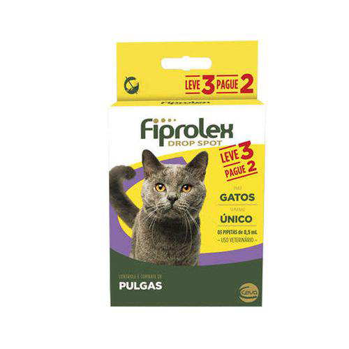 Imagem do produto Combo Fiprolex Gatos Antipulgas Ceva 3 Pipetas