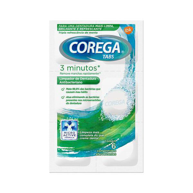 Imagem do produto Corega - Tabs Limpador De Dentaduras C 6 Comprimidos