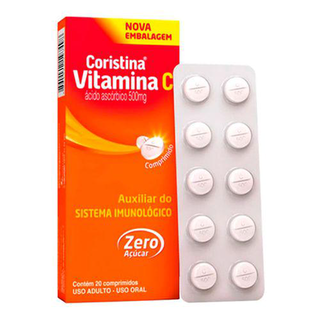 Imagem do produto Coristina - Vita C 500Mg 20 Comprimidos