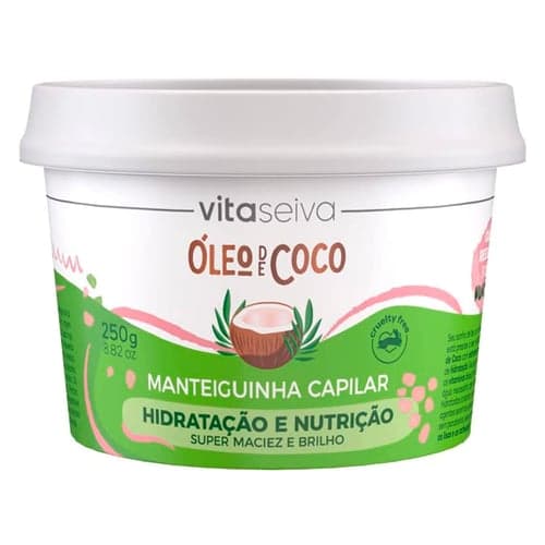 Imagem do produto Creme De Tratamento Capilar Manteiguinha Desmaia Cabelo 220G Óleo De Coco