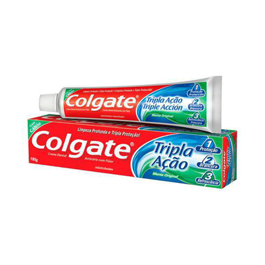 Imagem do produto Creme Dental Colgate Tripla Ação Menta Original Com 180G - Dental Colgate Tripla Ação 180G