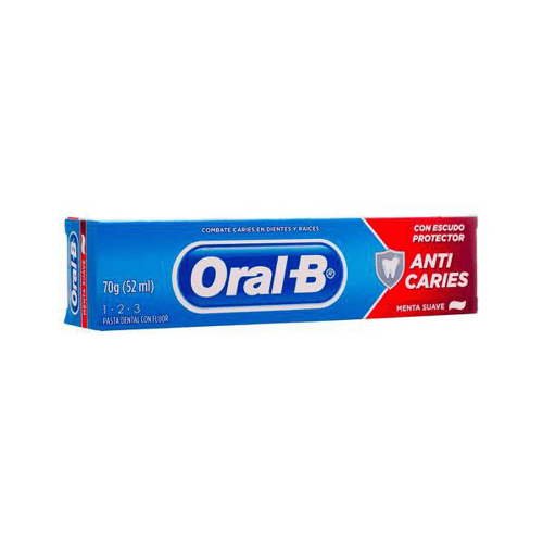 Creme Dental Oral B 1 2 3 Menta Suave Com 70G