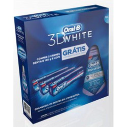 Imagem do produto Creme Dental Oral B 3 D White Brilliant Fresh - 140 Gramas Com 3 Unidades E Enxaguante Oral B Com 250 Ml