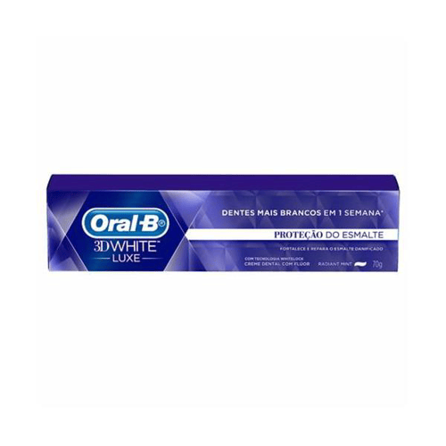 Imagem do produto Creme Dental Oral B 3D White Luxe Proteção Do Esmalte Com 70G