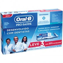 Imagem do produto Creme - Dental Oral B Pro-Saude Whitening Leve 3 Pague 2 Unidades 70G Cada