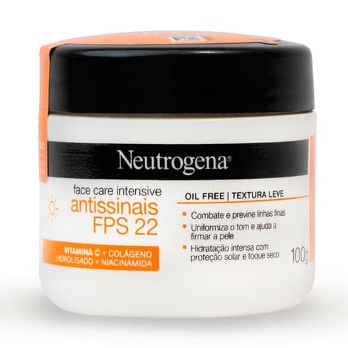 Imagem do produto Creme Facial Neutrogena Antissinais Face Care Intensive Oil Free Fps22 100G