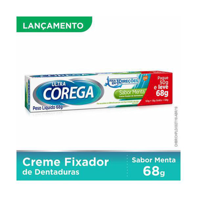 Imagem do produto Creme Fixador De Dentadura Ultra Corega Sabor Menta Gsk 68G