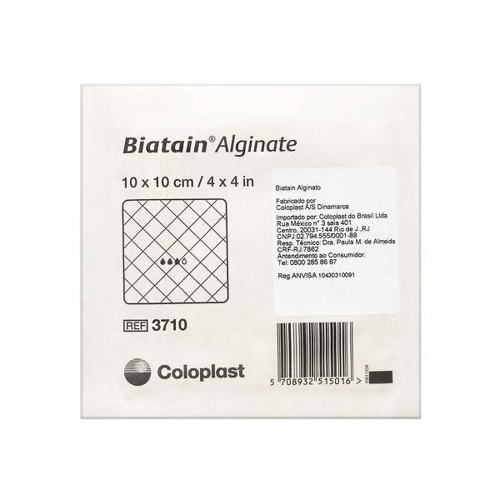 Imagem do produto Curativo Biatain Alginato 10Cm X 10Cm Com 1 Unidade