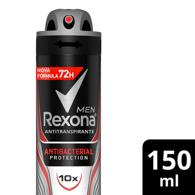 Imagem do produto Desodorante Antitranspirante Rexona Antibacterial Protection Men Aerosol Com 90G