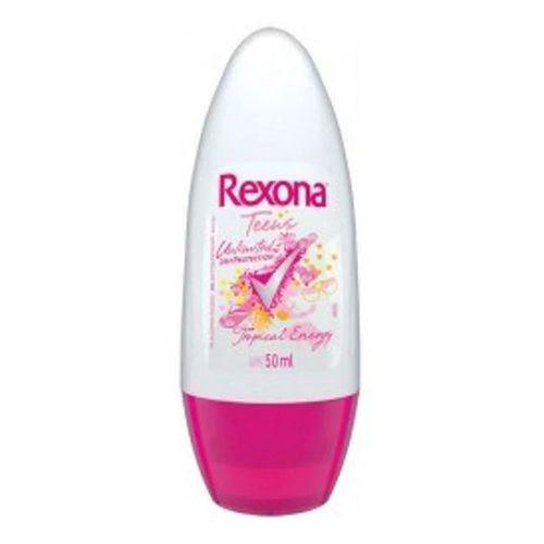 Imagem do produto Desodorante Antitranspirante Rollon Rexona Teens Tropical Energy Unlimited Protection 50Ml