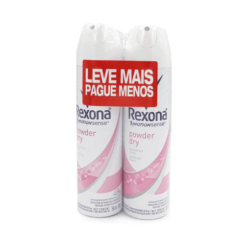Imagem do produto Desodorante Rexona Aerosol Powder Dry Com 2 Unidades De 90G Cada