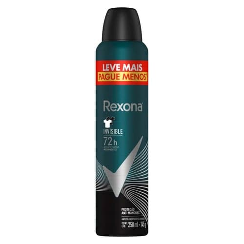 Imagem do produto Desodorante Rexona Men Invisible Aerossol Antitranspirante 72H Com 250Ml