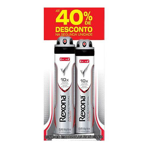Desodorante Rexona Protection Antibacterial Aerosol Antitranspirante 48H 2 Unidades Com 150Ml Cada Com 40% De Desconto Na 2 Unidade