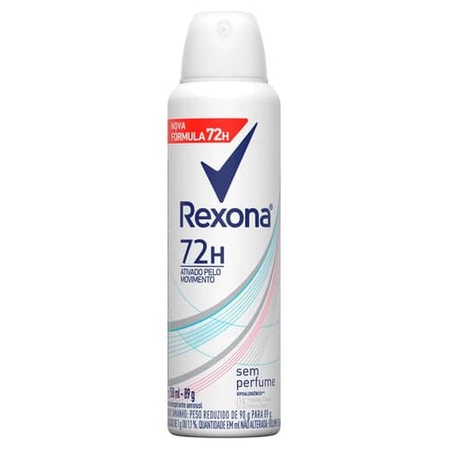Imagem do produto Desodorante Rexona Sem Perfume Aerosol Antitranspirante 48H Com 150Ml